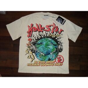 Hellstar Records Graphic T-Shirt Earth Headphones Is This Heaven Sounds Like? XL